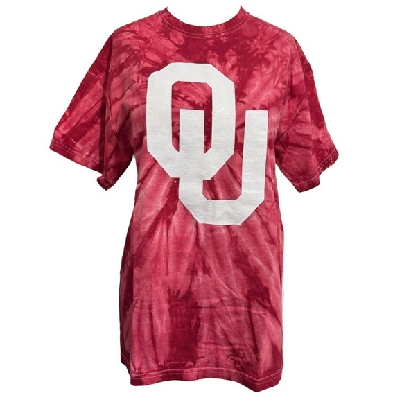 OU Sooners Crimson Tie Dye Tee Shirt 2 pairs of socks and Headband Size Medium - Picture 4 of 13